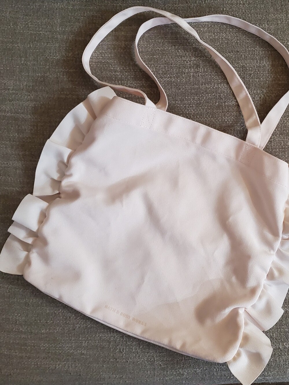Bath & Body Works Pale Pink Ruffle Tote Bag